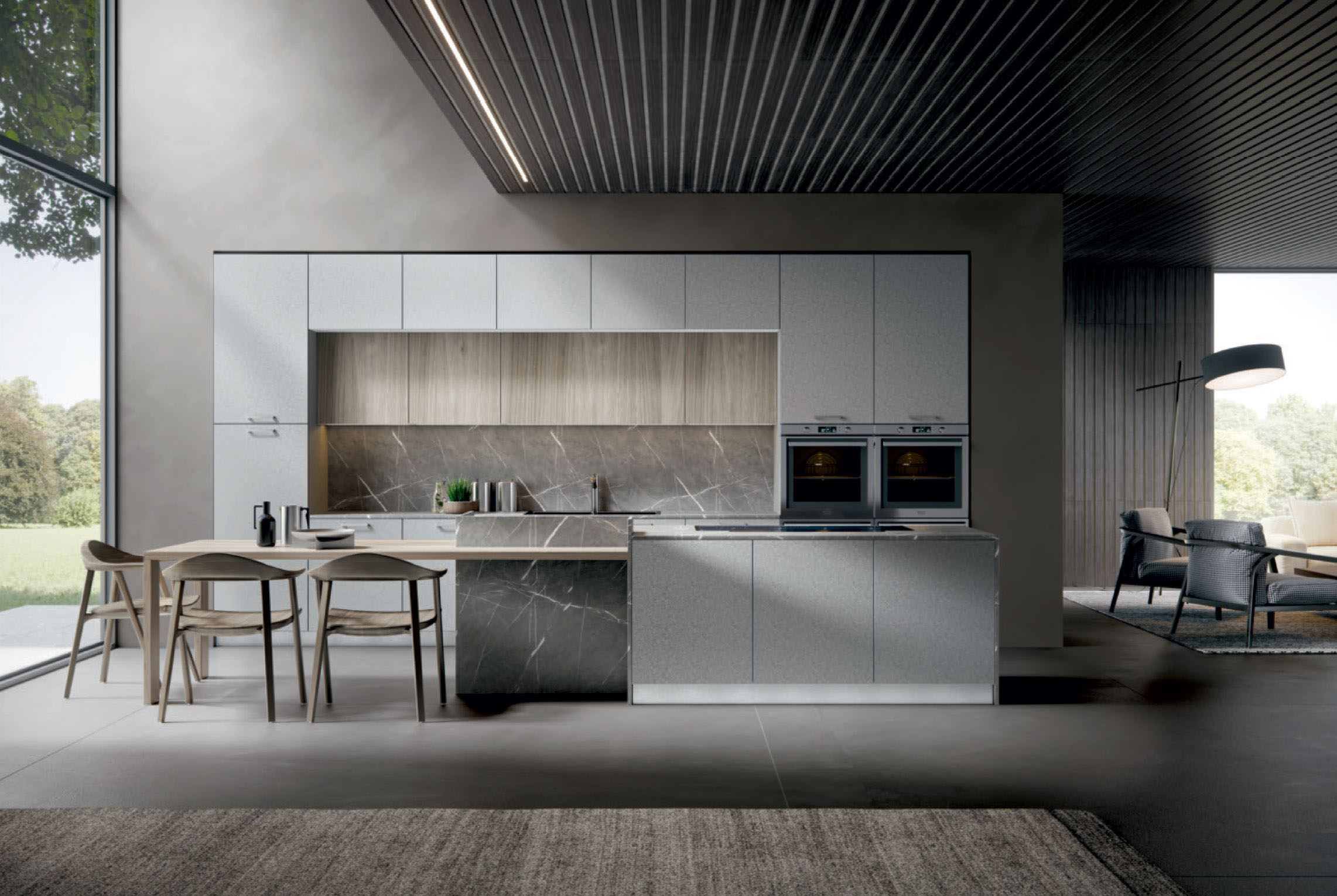 Modern Industrial Kitchen Cabinets: Where Raw Edge Meets Refined Functionality in Urban Living