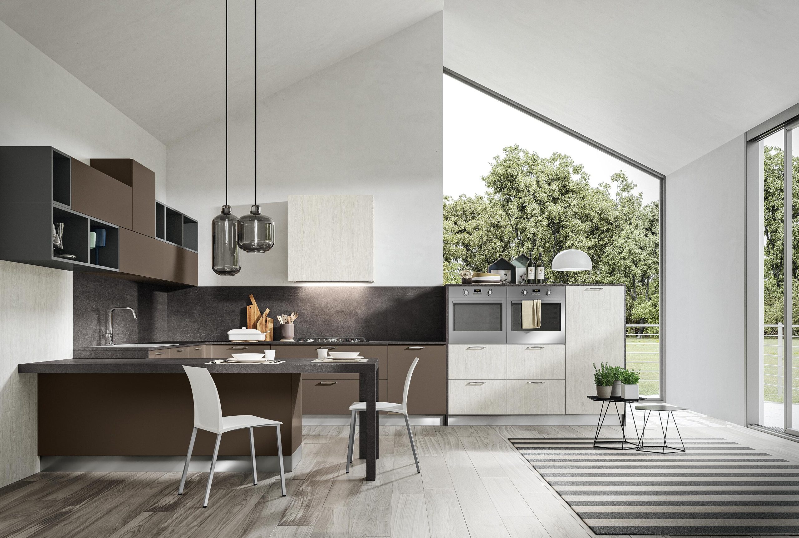 Modern Kitchen Cabinets in Open-Plan Living Spaces: The Art of Cohesive Design and Intelligent Functionality