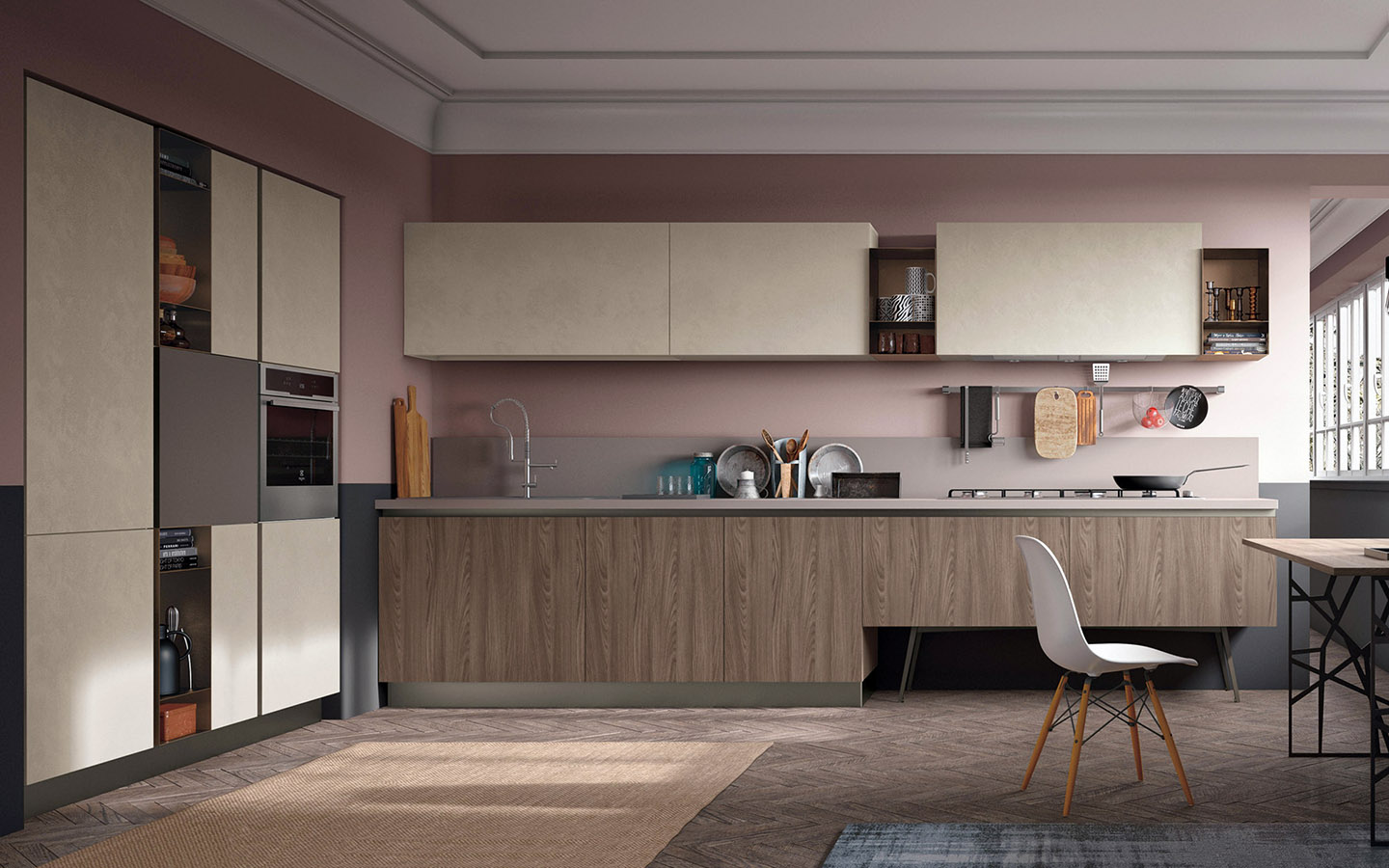 Modern Ash Kitchen Cabinets: Where Striking Grain Meets Sculptural Modern Design