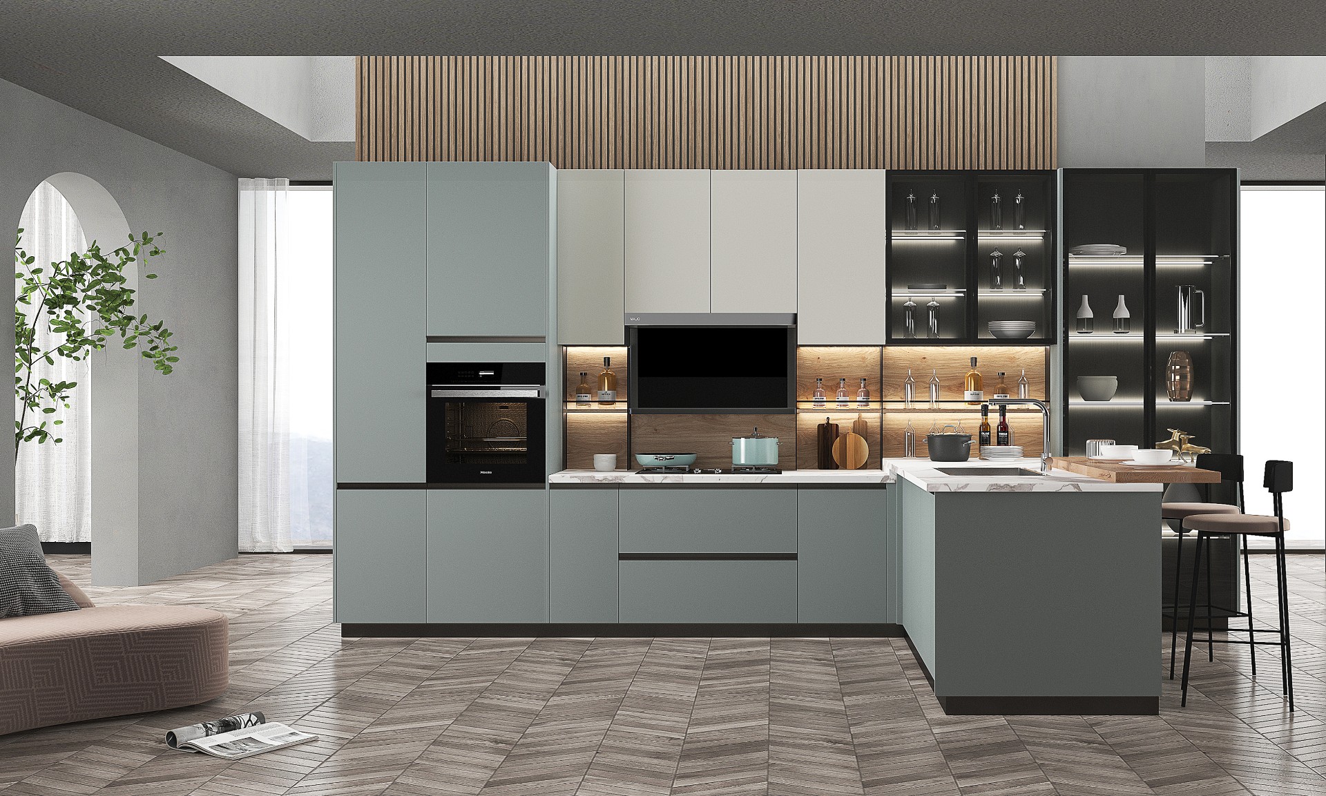 Modern Ash Kitchen Cabinets: Light, Clean, Contemporary Style